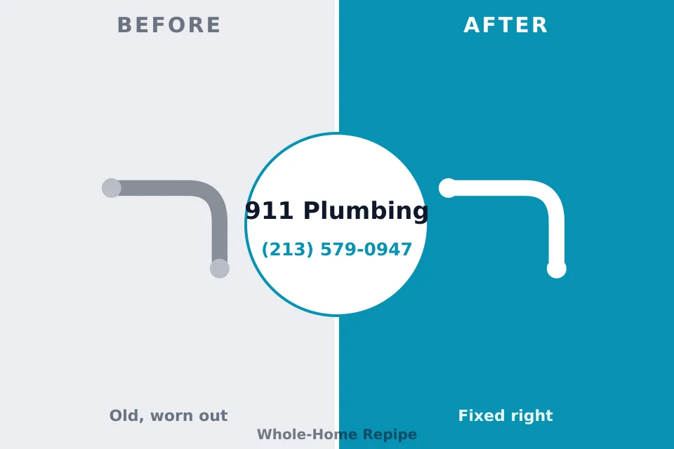 Before and after: plumbing company Indian Trail, NC